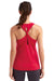 TriDri TD042 Womens Venus Knot Back Moisture Wicking Tank Top Hot Pink Model Back