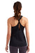 TriDri TD042 Womens Venus Knot Back Moisture Wicking Tank Top Black Model Back