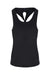 TriDri TD042 Womens Venus Knot Back Moisture Wicking Tank Top Black Flat Front