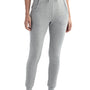 TriDri Womens Maria Fitted Jogger Sweatpants w/ Pockets - Heather Grey