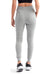 TriDri TD055 Womens Maria Fitted Jogger Sweatpants w/ Pockets Heather Grey Model Back