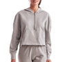 TriDri Womens Alice 1/4 Zip Hooded Sweatshirt Hoodie w/ Pouch Pocket - Heather Grey