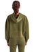 TriDri TD077 Womens Alice 1/4 Zip Hooded Sweatshirt Hoodie w/ Pouch Pocket Olive Green Model Back