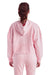 TriDri TD077 Womens Alice 1/4 Zip Hooded Sweatshirt Hoodie w/ Pouch Pocket Light Pink Model Back
