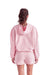 TriDri TD085 Womens Maria Cropped Hooded Sweatshirt Hoodie Light Pink Model Back