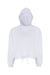TriDri TD085 Womens Maria Cropped Hooded Sweatshirt Hoodie White Flat Front