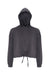 TriDri TD085 Womens Maria Cropped Hooded Sweatshirt Hoodie Charcoal Grey Flat Front