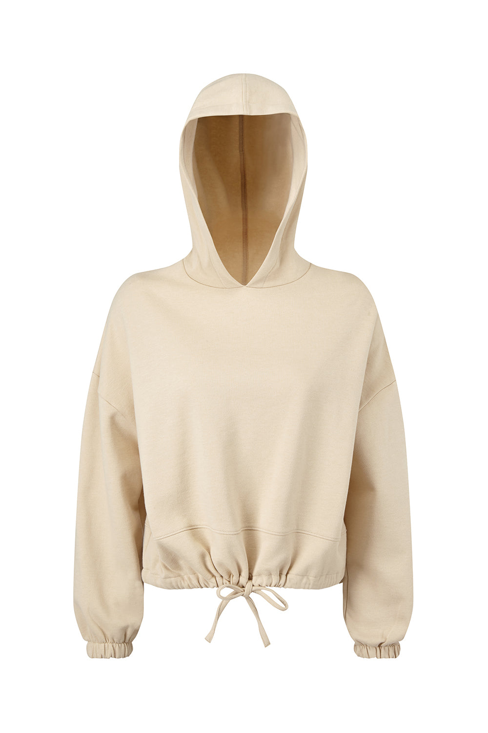 TriDri TD085 Womens Maria Cropped Hooded Sweatshirt Hoodie Nude Flat Front