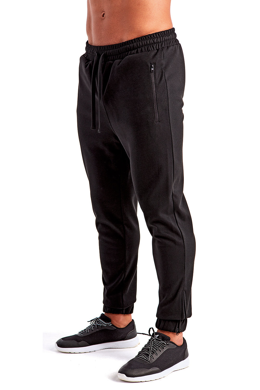 TriDri TD449 Mens Moisture Wicking Jogger Sweatpants w/ Pockets Black Model 3q