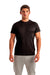 TriDri TD501 Mens Moisture Wicking Short Sleeve Crewneck T-Shirt Black Model Front