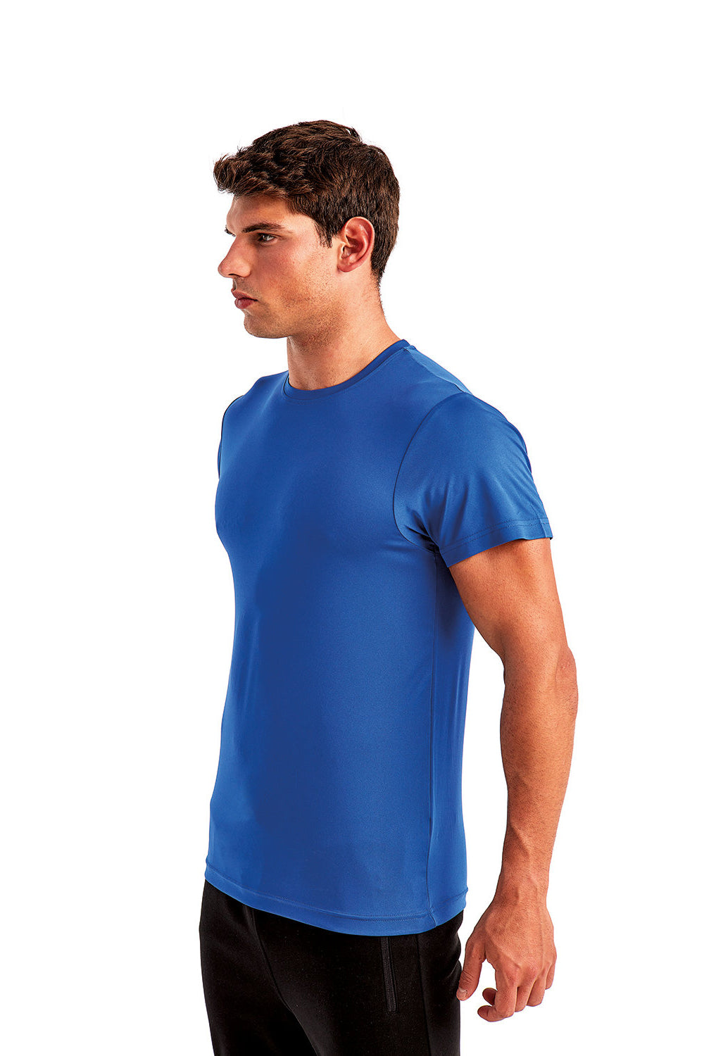 TriDri TD501 Mens Moisture Wicking Short Sleeve Crewneck T-Shirt Royal Blue Model 3q