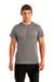 TriDri TD501 Mens Moisture Wicking Short Sleeve Crewneck T-Shirt Black Melange Model Front