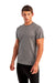 TriDri TD501 Mens Moisture Wicking Short Sleeve Crewneck T-Shirt Black Melange Model 3q
