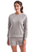 TriDri TD600 Womens Billie Side Zip Crewneck Sweatshirt Heather Grey Model Front