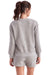 TriDri TD600 Womens Billie Side Zip Crewneck Sweatshirt Heather Grey Model Back