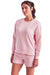 TriDri TD600 Womens Billie Side Zip Crewneck Sweatshirt Light Pink Model 3q