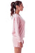 TriDri TD600 Womens Billie Side Zip Crewneck Sweatshirt Light Pink Model Side