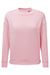 TriDri TD600 Womens Billie Side Zip Crewneck Sweatshirt Light Pink Flat Front