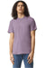 American Apparel TR401 Mens Track Short Sleeve Crewneck T-Shirt Storm Purple Model Front