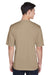 Team 365 TT11 Mens Zone Performance Moisture Wicking Short Sleeve Crewneck T-Shirt Desert Khaki Brown Model Back