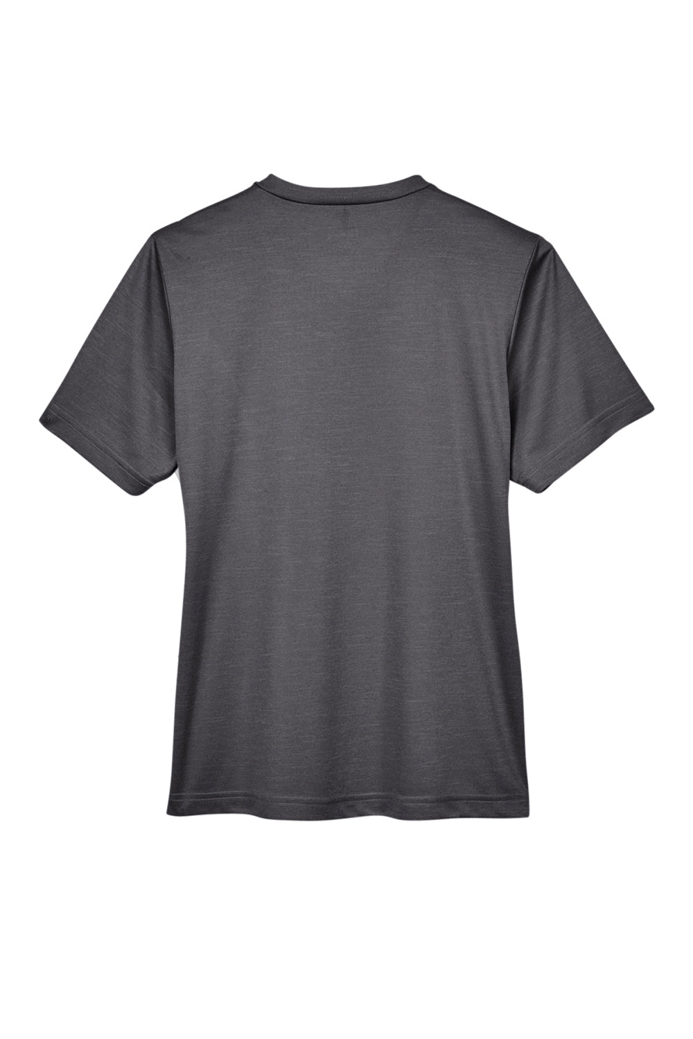 Team 365 TT11HW Womens Sonic Performance Heather Moisture Wicking Short Sleeve V-Neck T-Shirt Heather Dark Grey Flat Back
