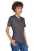 Team 365 TT11HW Womens Sonic Performance Heather Moisture Wicking Short Sleeve V-Neck T-Shirt Heather Dark Grey Model 3q