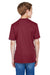 Team 365 TT11HY Youth Sonic Performance Heather Moisture Wicking Short Sleeve Crewneck T-Shirt Heather Maroon Model Back
