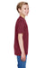 Team 365 TT11HY Youth Sonic Performance Heather Moisture Wicking Short Sleeve Crewneck T-Shirt Heather Maroon Model Side