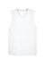 Team 365 TT11M Mens Zone Performance Muscle Moisture Wicking Tank Top White Flat Front