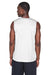 Team 365 TT11M Mens Zone Performance Muscle Moisture Wicking Tank Top White Model Back