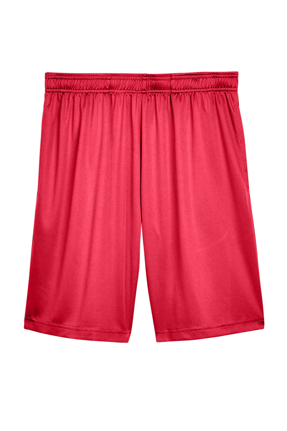 Team 365 TT11SH Mens Zone Performance Moisture Wicking Shorts w/ Pockets Red Flat Front