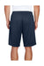 Team 365 TT11SH Mens Zone Performance Moisture Wicking Shorts w/ Pockets Dark Navy Blue Model Back