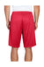 Team 365 TT11SH Mens Zone Performance Moisture Wicking Shorts w/ Pockets Red Model Back