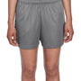 Team 365 Womens Zone Performance Moisture Wicking Shorts w/ Pockets - Graphite Grey