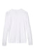 Team 365 TT11WL Womens Zone Performance Moisture Wicking Long Sleeve Crewneck T-Shirt White Flat Back
