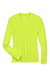 Team 365 TT11WL Womens Zone Performance Moisture Wicking Long Sleeve Crewneck T-Shirt Safety Yellow Flat Front