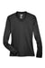 Team 365 TT11WL Womens Zone Performance Moisture Wicking Long Sleeve Crewneck T-Shirt Black Flat Front