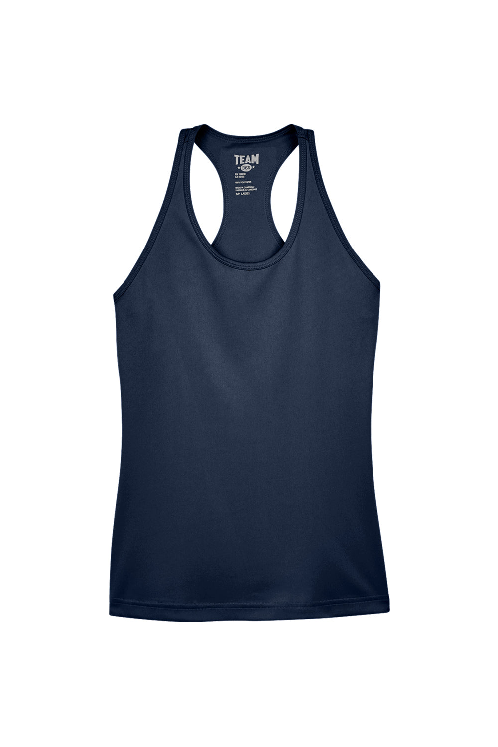 Team 365 TT11WRC Womens Zone Performance Moisture Wicking Tank Top Dark Navy Blue Flat Front