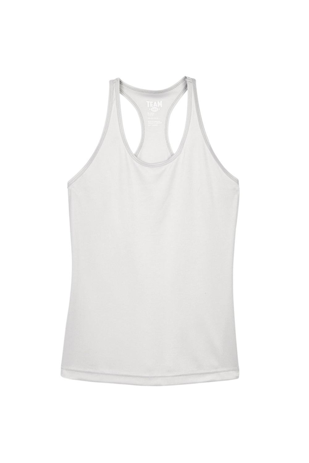 Team 365 TT11WRC Womens Zone Performance Moisture Wicking Tank Top Silver Grey Flat Front