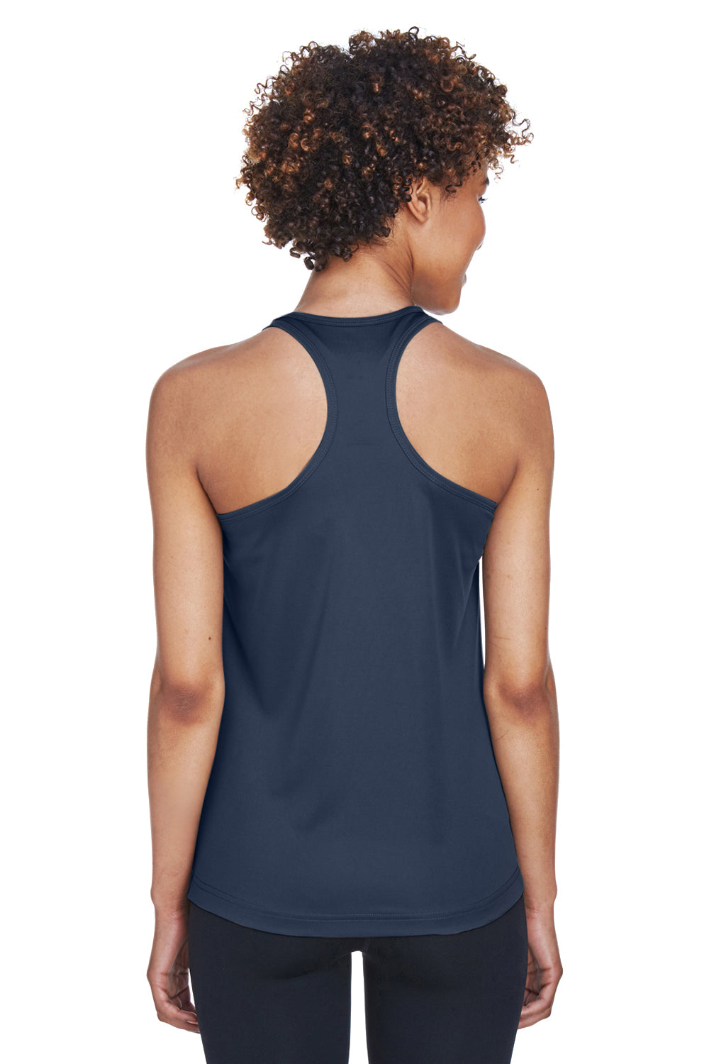 Team 365 TT11WRC Womens Zone Performance Moisture Wicking Tank Top Dark Navy Blue Model Back
