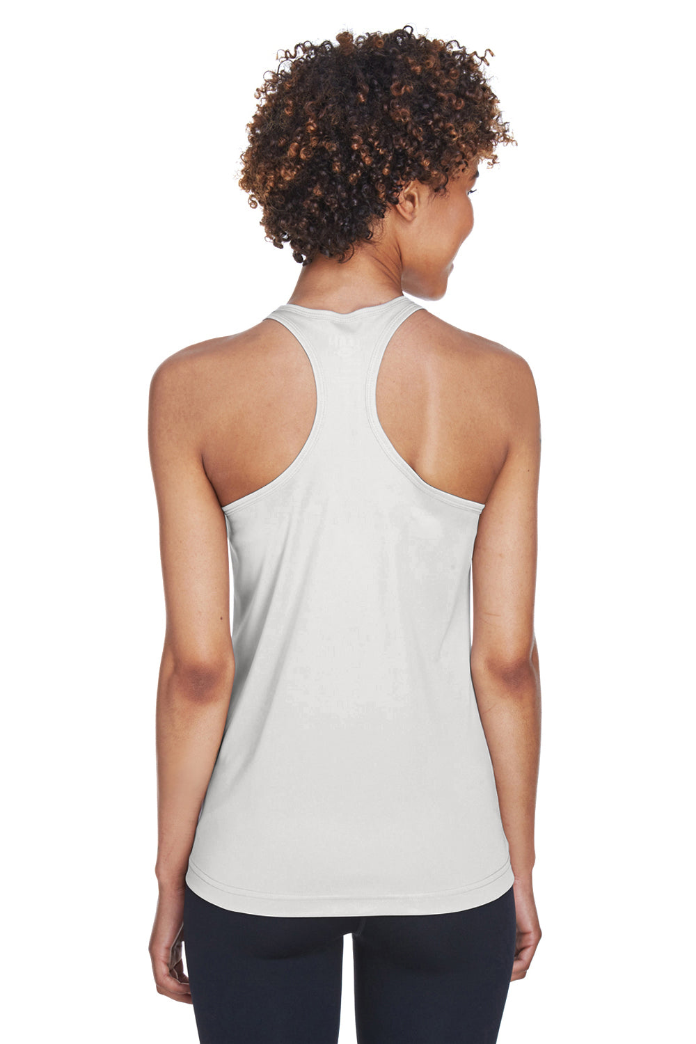 Team 365 TT11WRC Womens Zone Performance Moisture Wicking Tank Top Silver Grey Model Back
