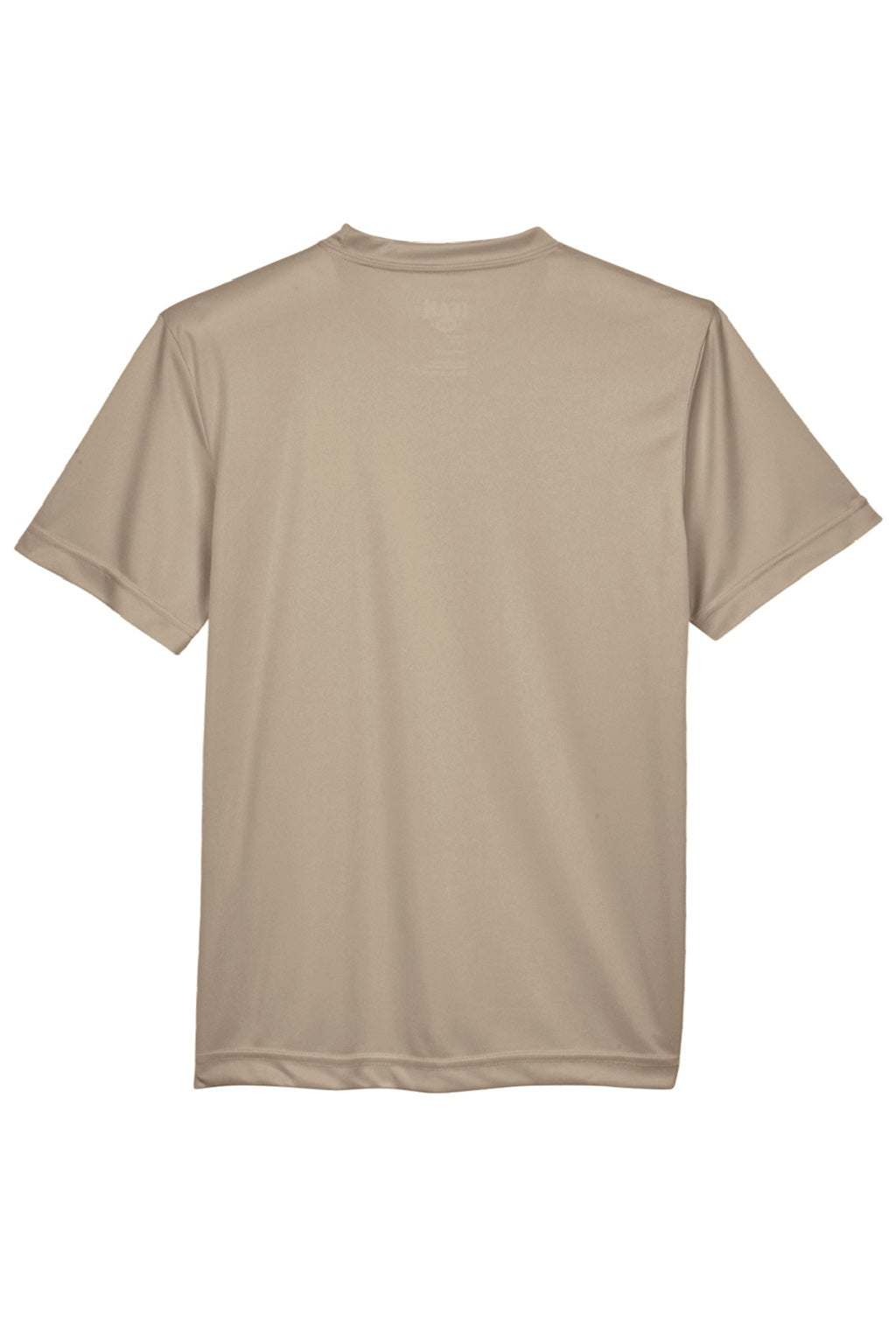 Team 365 TT11Y Youth Zone Performance Moisture Wicking Short Sleeve Crewneck T-Shirt Desert Khaki Brown Flat Back