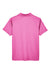 Team 365 TT21 Mens Command Performance Moisture Wicking Short Sleeve Polo Shirt Charity Pink Flat Back