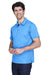 Team 365 TT21 Mens Command Performance Moisture Wicking Short Sleeve Polo Shirt Light Blue Model 3q
