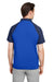 Team 365 TT21C Mens Command Colorblock Moisture Wicking Short Sleeve Polo Shirt Royal Blue/Dark Navy Blue Model Back