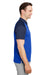 Team 365 TT21C Mens Command Colorblock Moisture Wicking Short Sleeve Polo Shirt Royal Blue/Dark Navy Blue Model Side