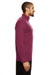 Team 365 TT31 Mens Zone Performance Moisture Wicking 1/4 Zip Sweatshirt Maroon Model Side