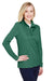 Team 365 TT31HW Womens Zone Sonic Performance Moisture Wicking 1/4 Zip Sweatshirt Heather Forest Green Model 3q