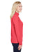 Team 365 TT31HW Womens Zone Sonic Performance Moisture Wicking 1/4 Zip Sweatshirt Heather Red Model Side
