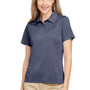 Team 365 Womens Zone Sonic Moisture Wicking Short Sleeve Polo Shirt - Heather Dark Navy Blue